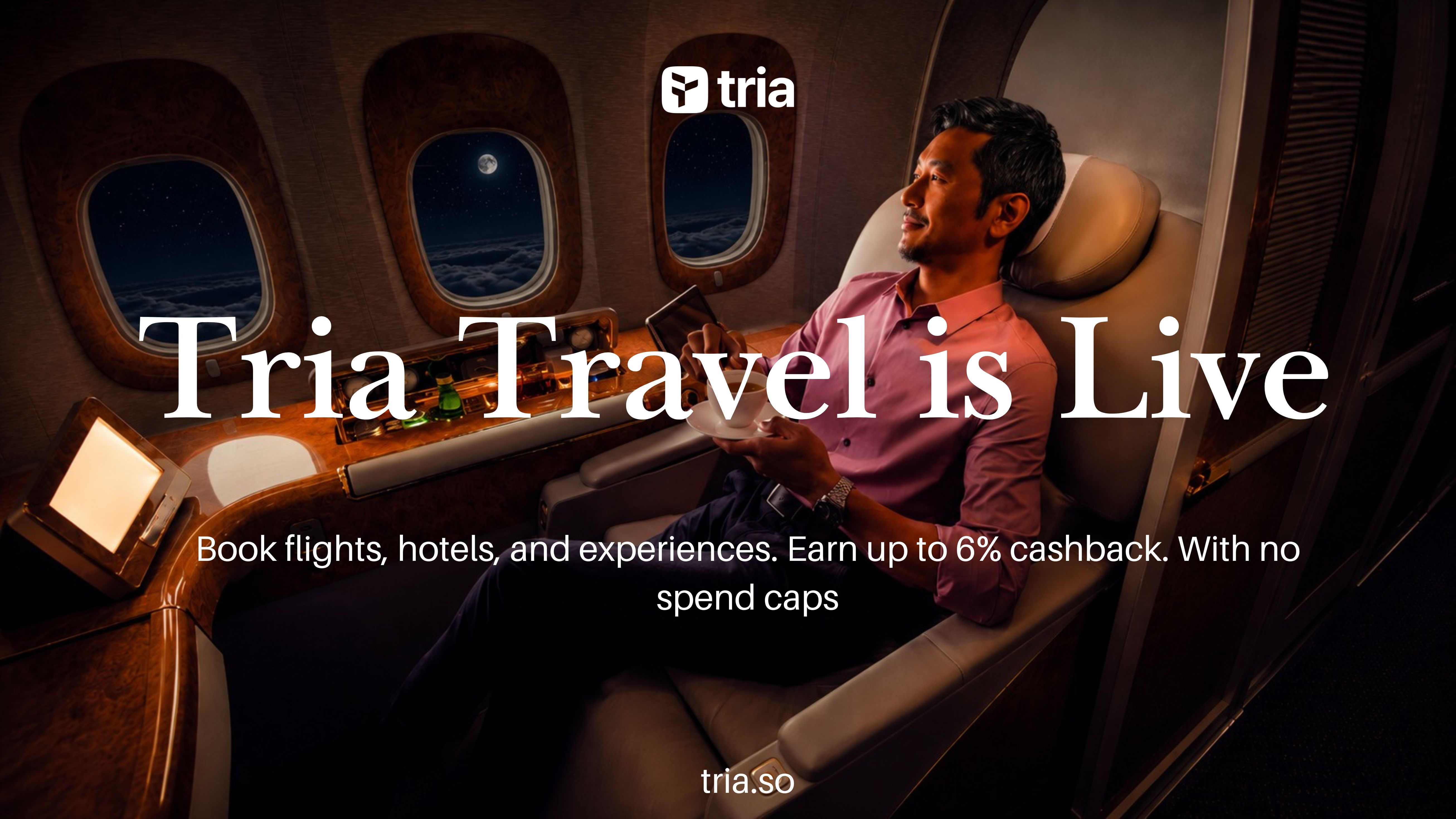 Tria Travel Live Up to 6% Cashback